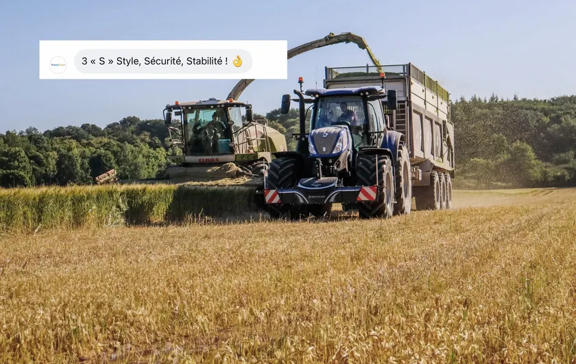 New Holland with TractorBumper at the harvest
