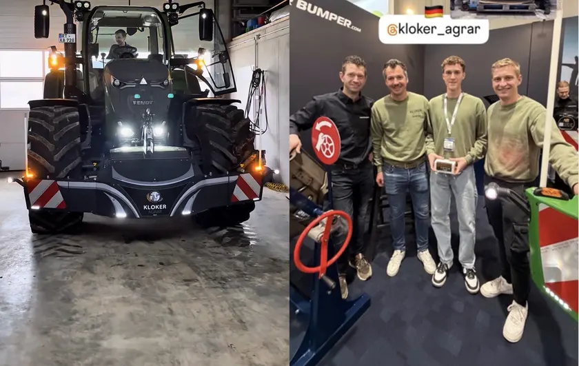 Tractor with illuminated TractorBumper