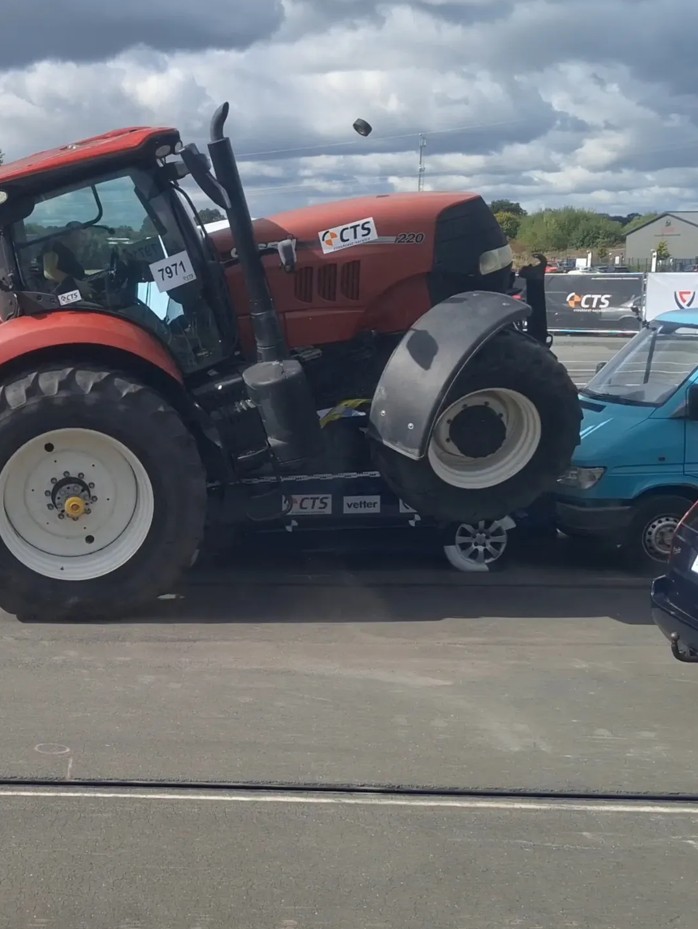 Crash test tractor
